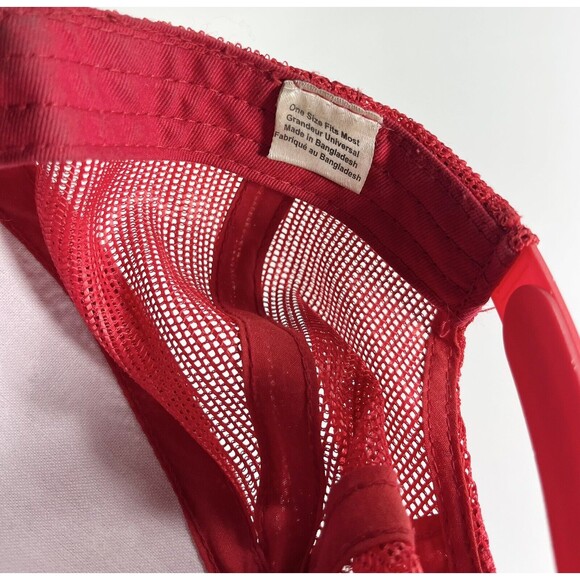 Vintage Bass Pro Shops Red Trucker Snapback Adjustable Hat - Picture 8 of 10